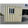 Image 2 : BEIGE PORTABLE OFFICE CONTAINER W87" X L108" X H99" WITH WINDOW AND LOCKING MAN DOOR