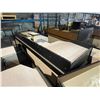 Image 2 : 2-TONE 114"L X 29"W X 33"H ELECTRIC RUBBER CONVEYOR CHECK OUT COUNTER SYSTEM