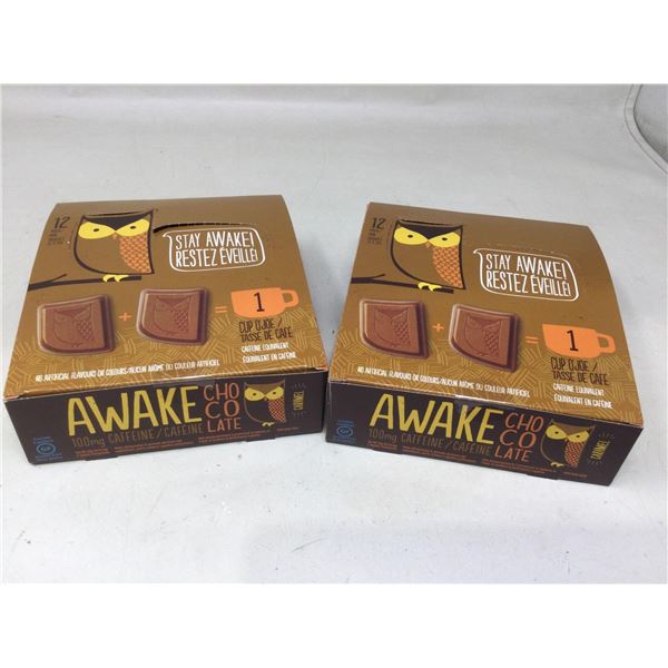 Awake Caramel Flavour Caffeinated Chocolate (2 x 2 x 16.5g)