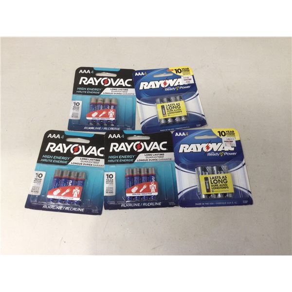 Lot of Rayovac Batteries (5 x 4AAA)