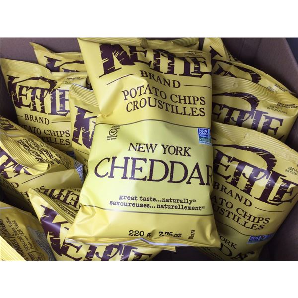 Kettle Brand New York Cheddar Potato Chips (12 x 220g)