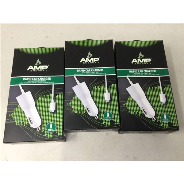 Amp Rapid Car Chargers- Android (3x)