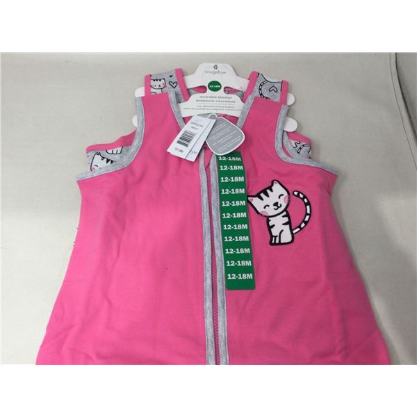 Snugabye Wearable Blankets (2) 12-18mth