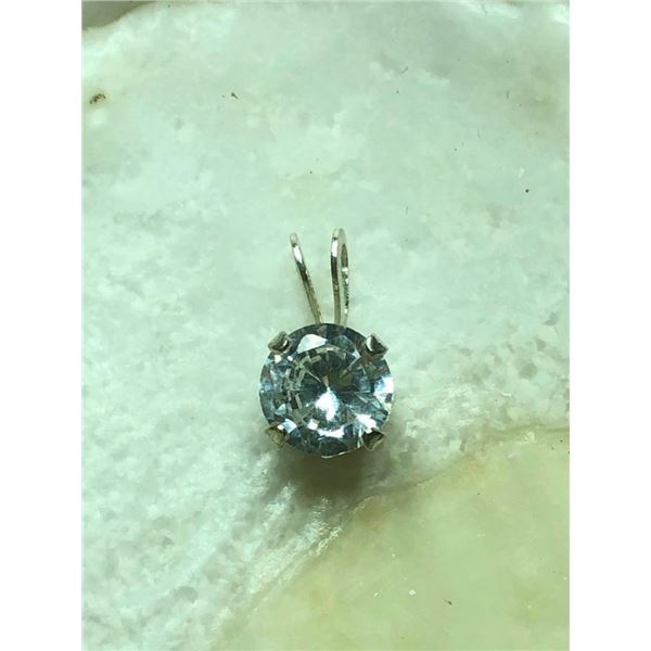 Silver Cubic Zirconia Pendant, Suggested Retail Value $50