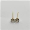 Image 1 : 14K Yellow Gold Cubic Zirconia Earrings, Made in Canada, Suggested Retail Value $120