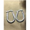 Image 2 : Silver U Shaped Hoop Earrings, Suggested Retail Value $80