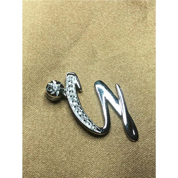 Silver Cubic Zirconia Pendant, Suggested Retail Value $50