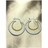 Image 2 : Silver Large Hoop Earrings, Suggested Retail Value $100
