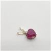 Image 1 : 14K Yellow Gold Ruby(0.4ct) Diamond(0.01ct) Pendant, Made in Canada, Suggested Retail Value $400