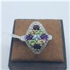 Image 2 : Silver Genuine Multi Gemstone(1.7ct) Ring, Suggested Retail Value $150