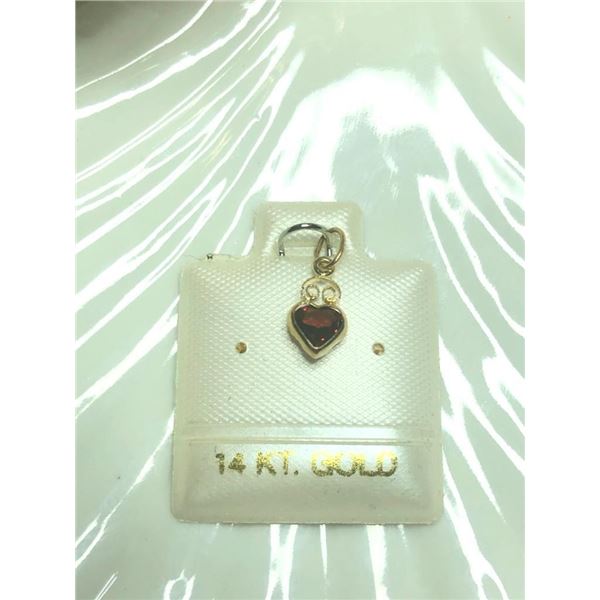 14K Yellow Gold Genuine Gemstone Pendant, Made in Canada, Suggested Retail Value $80