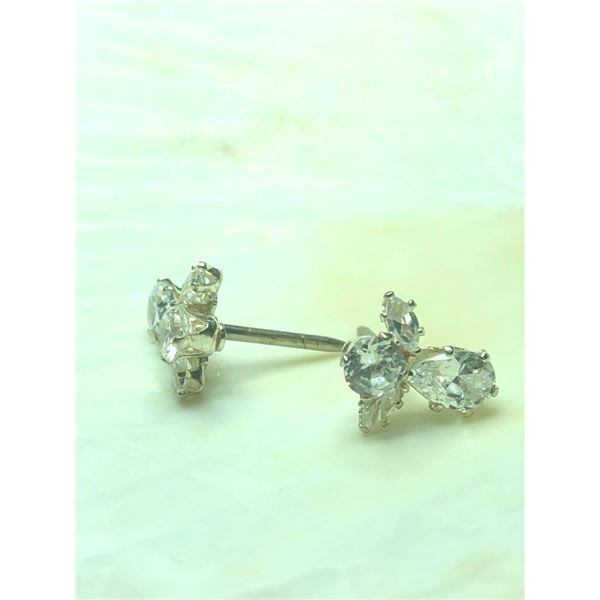 Silver Cubic Zirconia Earrings, Suggested Retail Value $80