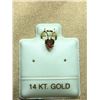 Image 2 : 14K Yellow Gold Garnet Mini(0.28ct) Pendant, Made in Canada, Suggested Retail Value $60