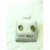 Image 2 : 10K Yellow Gold Peridot(1.2ct) Earrings, Made in Canada, Suggested Retail Value $120