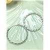 Image 1 : Silver Large Hoop Earrings, Suggested Retail Value $80