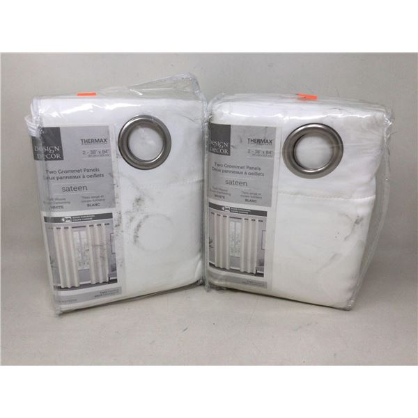 Design Decor Thermax Two Grommet Sateen Panels (2 x 2-38in x84in)