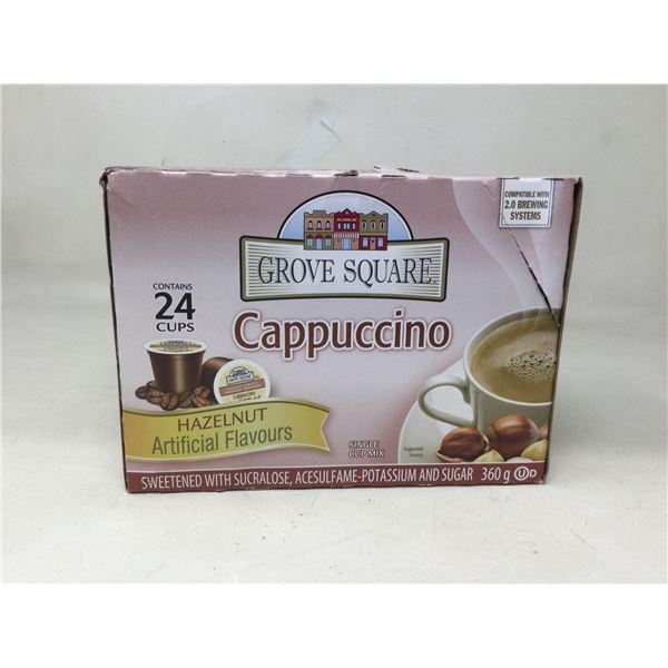 Grove Square Cappuccino Kcups-Hazelnut Flavour