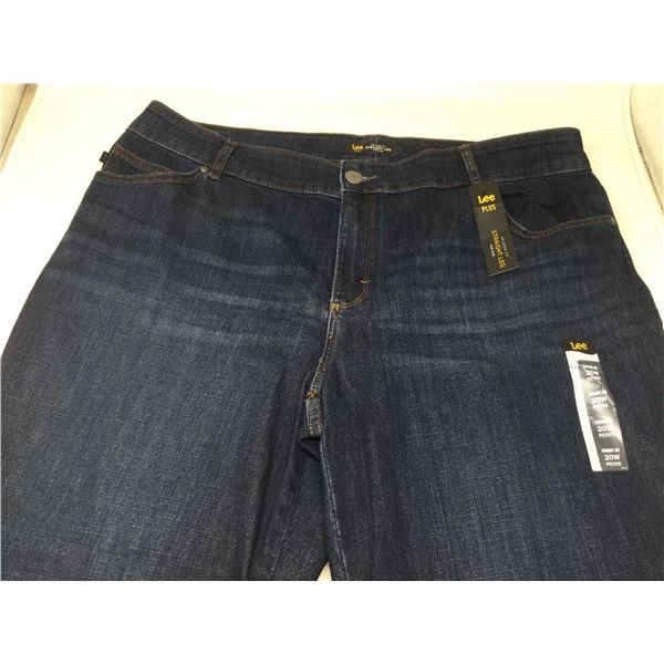 Lee Plus Relaxed Fit Straight Leg Mid Rise Denim (20W Petite)