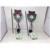 Image 1 : Holiday Living Solar Wreath Marquee Stick Light (2ct)