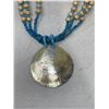 Image 2 : Blue Beaded shell necklace