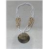Image 1 : White beaded shell necklace