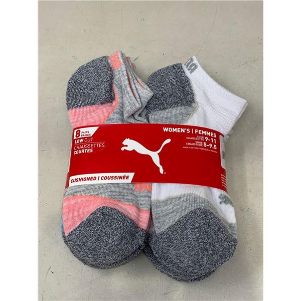 Puma low cut socks, 8 pairs (fits shoe size 5-9)