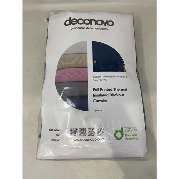 Foil printed thermal insulated blackout curtains
