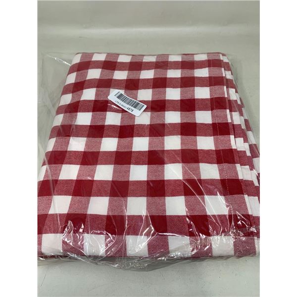 Red and white plaid Picnic table cloth