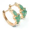 Image 2 : RoseGold Plated Silver Emerald (3.9ct) Rose Gold Rhodium Plated Earrings (~weight 3.9g), Suggested R