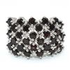 Image 3 : Silver Certified Red Garnet(9.95ct) Rhodium Plated Ring (~weight 9.95g), Suggested Retail Value $100