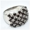 Image 4 : Silver Certified Red Garnet(9.95ct) Rhodium Plated Ring (~weight 9.95g), Suggested Retail Value $100