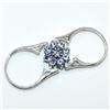 Image 1 : Silver Certified Tanzanite Blue Topaz(7.4ct) Rhodium Plated Both Side Wear Ring (~weight 7.4g), Appr