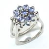 Image 2 : Silver Certified Tanzanite Blue Topaz(7.4ct) Rhodium Plated Both Side Wear Ring (~weight 7.4g), Appr