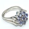 Image 4 : Silver Certified Tanzanite Blue Topaz(7.4ct) Rhodium Plated Both Side Wear Ring (~weight 7.4g), Appr