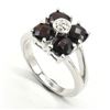 Image 2 : Silver Garnet Cz(4.05ct) Rhodium Plated Ring (~weight 4.05g), Suggested Retail Value $300