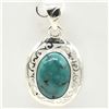Image 4 : Silver Tibetan Turquoise(6.2ct) Pendant (~weight 6.2g), Suggested Retail Value $250