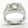 Image 2 : Silver Certified Moissanite ( Round 10 Mm)(7.6ct) Rhodium Plated Test And Looks Better Than Diamond 