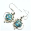 Image 3 : Silver Copper Muhave Turquoise (Reconstitued)(5.35ct) Earrings (~weight 5.35g), Suggested Retail Val