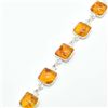 Image 2 : Silver Reconstitued Amber(6.7ct) Bracelet (~weight 6.7g), Suggested Retail Value $400