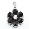 Image 1 : Silver Garnet Cz(6.5ct) Rhodium Plated Pendant (~weight 6.5g), Suggested Retail Value $400