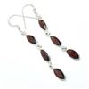 Image 2 : Silver Garnet(3.3ct) Earrings (~weight 3.3g), Suggested Retail Value $20