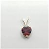 Image 1 : 14K Yellow Gold Garnet(0.4ct) Diamond(0.01ct) Pendant (~weight 0.4g), Made in Canada, Suggested Reta