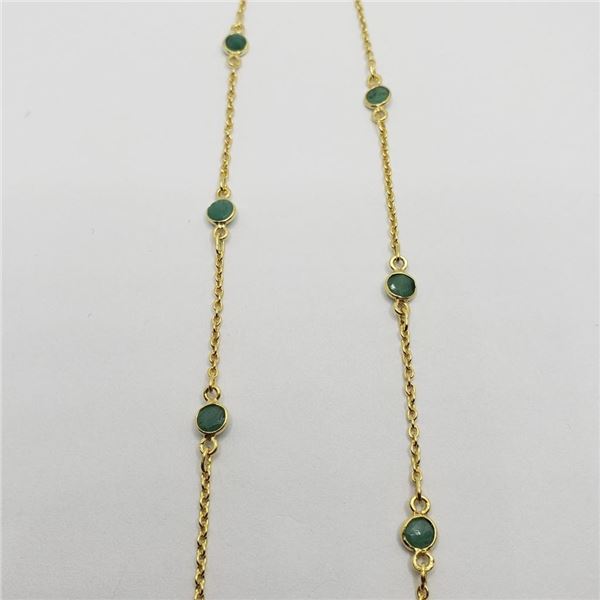 Silver Emerald 18-20" Necklace, Suggested Retail Value $150