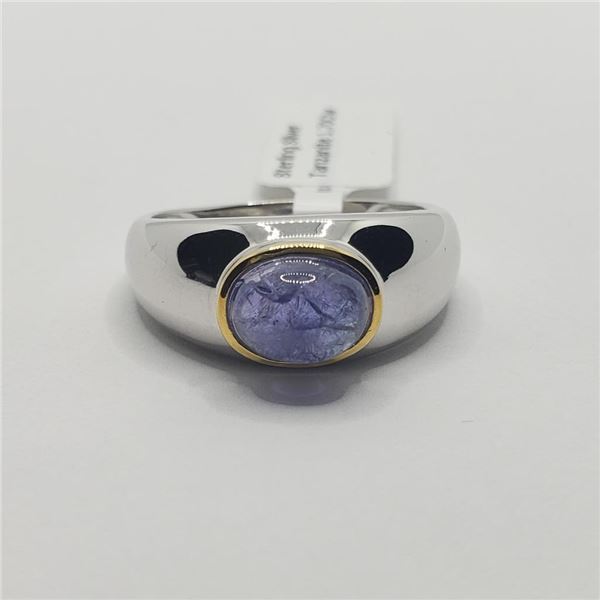 Silver Tanzanite(1.7ct) Ring (~weight 4.38g), Suggested Retail Value $140