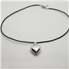 Image 2 : Silver Heart Shape 20" Necklace, Suggested Retail Value $120