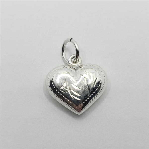 Silver Heart Shape Pendant, Suggested Retail Value $50