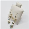 Image 2 : 10K Yellow Gold Blue Zircon(1.2ct) Earrings, Made in Canada, Suggested Retail Value $150