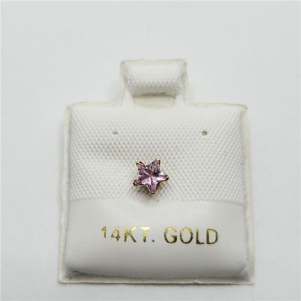 14K Yellow Gold Cubic Zirconia Nosepin, Made in Canada, Suggested Retail Value $60