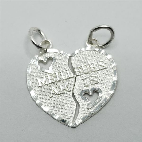 Silver Heart Shape Pendant, Suggested Retail Value $50