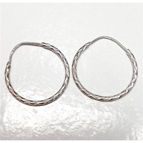 10K White Gold Hoop Earrings, Suggested Retail Value $140